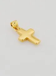 Kreuz Anhänger 18 Karat Vergoldet - Blau Emaille