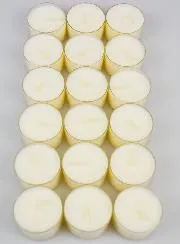 Set mit 18 Bio-Teelichtern 100% Natürlich - 7 Stunden