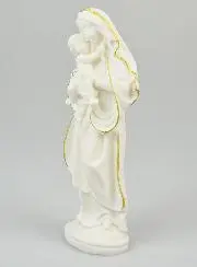 Religiöse Statue Madonna der Zärtlichkeit aus Alabaster - 20cm