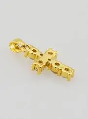 Kreuz Anhänger mit Strass - 15mm