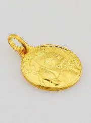 Medaille der Heiligen Johanna von Orleans Vergoldet - 16 mm