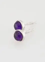 Ohrstecker - Ovaler Amethyst AA