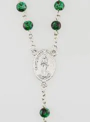 Rosenkranz aus Lourdes Perlmutt Grün