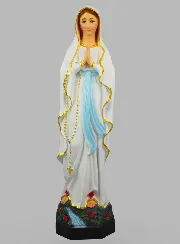 Religiöse Figur Unserer Lieben Frau von Lourdes Bemalt – 60 cm