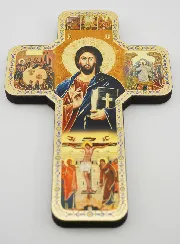 Ikone Jesus Christus Pantokrator - Kreuz 18cm