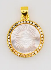 Perlmutt Anhänger Ex-Voto 22mm