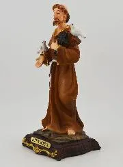 Religiöse Figur des Heiligen Franz von Assisi - 13cm