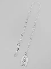 Medaille Jungfrau Maria + Kette - Massiv Silber