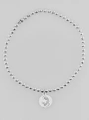 Kugel Armband Madonna mit Kind - 925er Silber