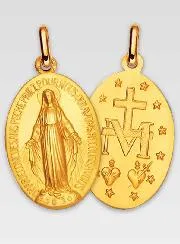 Wundertätige Medaille 17mm - 9 Karat Gold