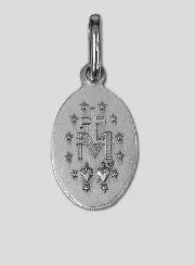 Wundertätige Medaille aus Massiv Silber 19 mm