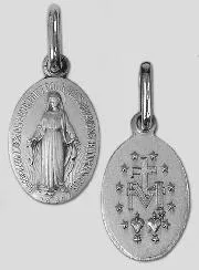 Wundertätige Medaille aus Massiv Silber 19 mm