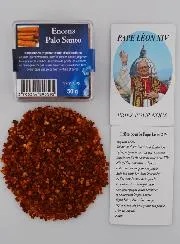 Religiöser Weihrauch Palo Santo und Gebet für Papst Leo XIV