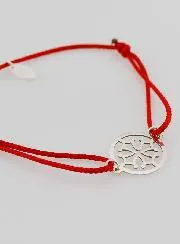 Armband Silber und Kordel – Kreuz von Okzitanien