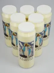 6 Novenen-Kerzen Madonna von Garabandal