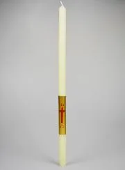 Taufkerze Elfenbein und Gold - 50cm