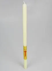 Taufkerze Elfenbein und Gold - 50cm