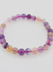 Edelstein Armband aus Mehrfarbigem Fluorit AA - 6mm