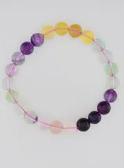 Edelstein Armband aus Mehrfarbigem Fluorit AA - 8mm