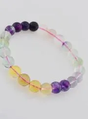 Edelstein Armband aus Mehrfarbigem Fluorit AA - 8mm