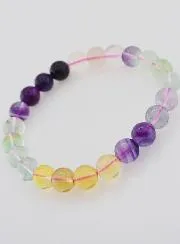 Edelstein Armband aus Mehrfarbigem Fluorit AA - 8mm