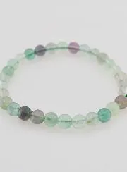 Edelstein Armband aus Fluoritstein AB - 6mm