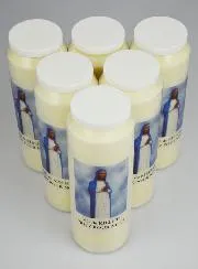 Set 6 Novenen-Kerzen zur Muttergottes von Kibeho