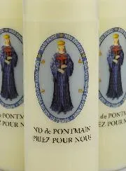 Set 3 Novenen-Kerzen zur Muttergottes von Pontmain