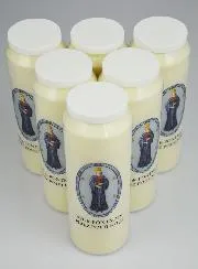 Set 6 Novenen-Kerzen zur Muttergottes von Pontmain
