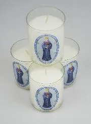 Set 4 Votivkerzen Gottesmutter von Pontmain