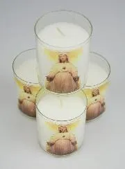 Set 4 Votivkerzen Gottesmutter von Pellevoisin