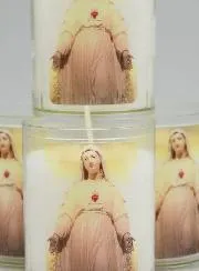 Set 4 Votivkerzen Gottesmutter von Pellevoisin