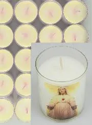 Set 48 Votivkerzen Gottesmutter von Pellevoisin