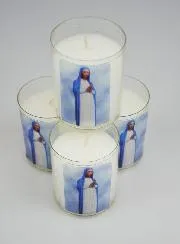 Set 4 Votivkerzen Gottesmutter von Kibeho