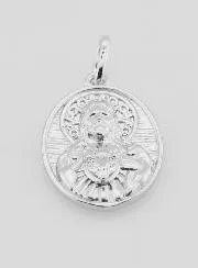 Anhänger Silber und Zirkonia Heiliges Herz Jesu - 19mm