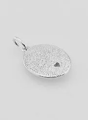 Anhänger Silber und Zirkonia Heiliges Herz Jesu - 19mm