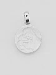 Silber Anhänger Madonna mit Kind - 19mm