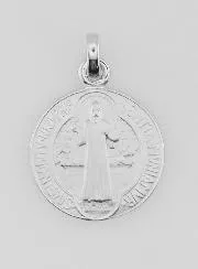 Medaille des Heiligen Benedikt Silber - 16mm
