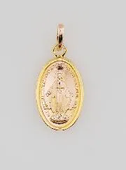 Wundertätige Medaille Vergoldet auf Silber Basis - 13mm