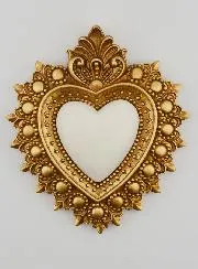 Ex Voto Wanddekoration Gold und Elfenbein - 13cm
