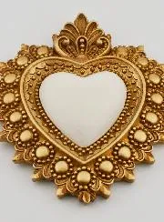 Ex Voto Wanddekoration Gold und Elfenbein - 13cm