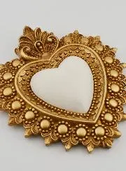 Ex Voto Wanddekoration Gold und Elfenbein - 13cm