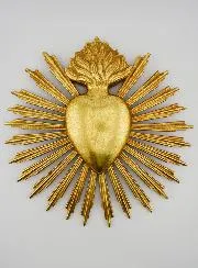 Ex Voto Wanddekoration Strahlendes Herz - 25cm