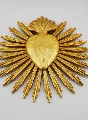 Ex Voto Wanddekoration Strahlendes Herz - 25cm