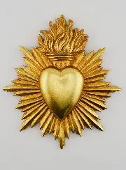 Ex Voto Wanddekoration Strahlendes Herz - 17cm