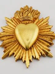 Ex Voto Wanddekoration Strahlendes Herz - 17cm