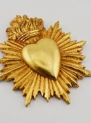 Ex Voto Wanddekoration Strahlendes Herz - 17cm