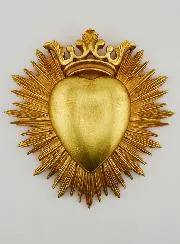 Ex Voto Wanddekoration Gekröntes Herz – 18cm