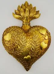 Ex Voto Wanddekoration Geschmücktes Herz - 28cm