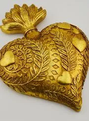 Ex Voto Wanddekoration Geschmücktes Herz - 28cm